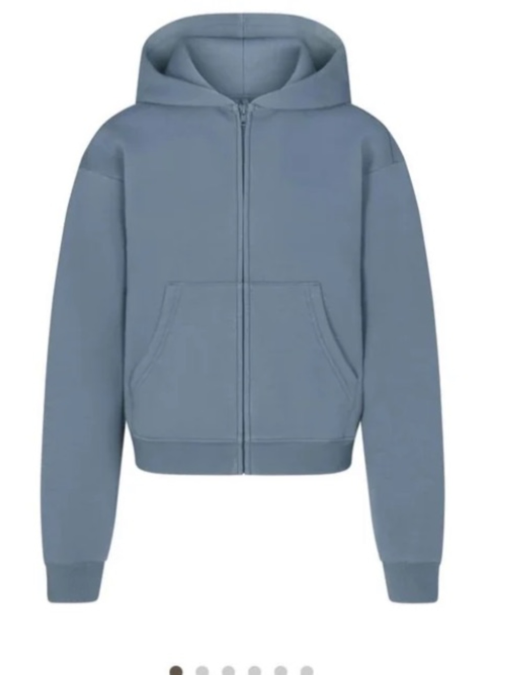 Skims Steel Blue Zip Up Hoodie